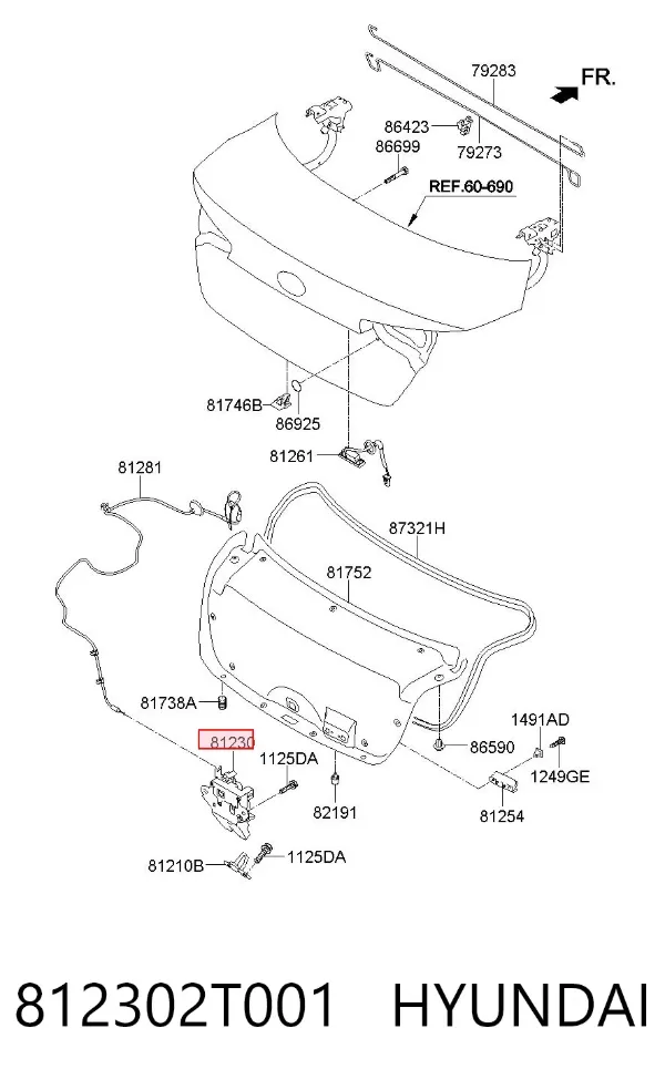 Замок багажника Hyundai I40 I