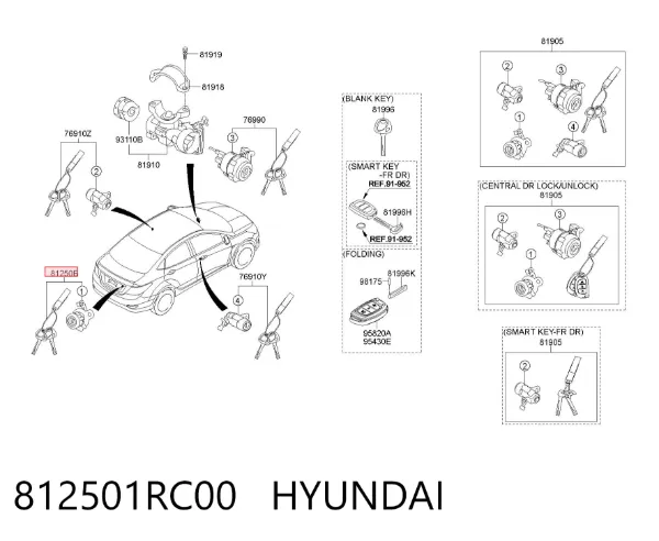  812501RC00 Hyundai/Kia