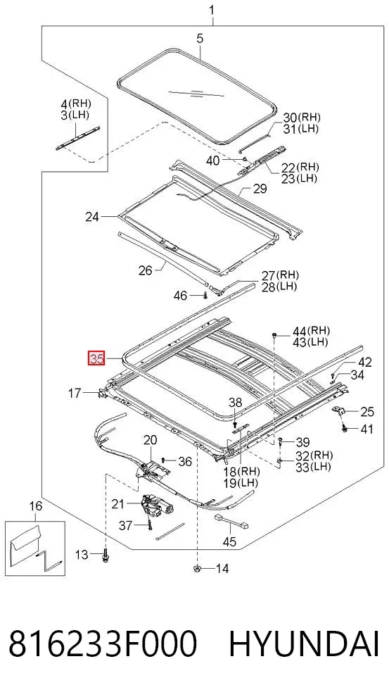  816233F000 Hyundai/Kia