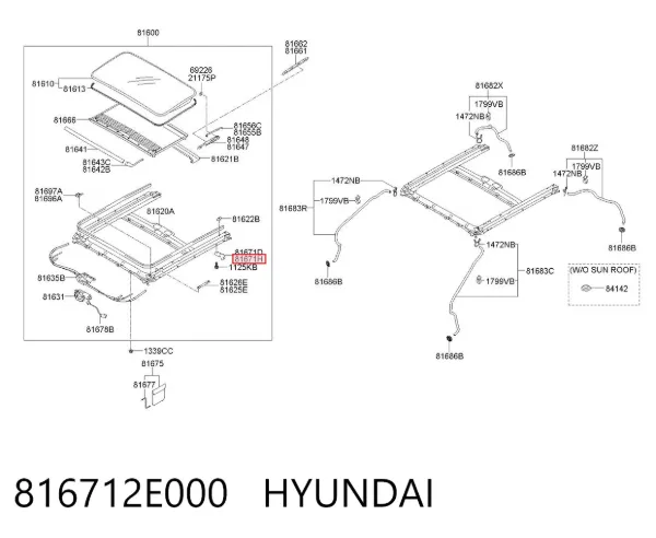  816712E000 Hyundai/Kia