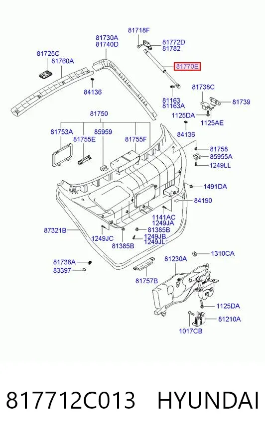 Амортизатор багажника 817712C013 Hyundai/Kia