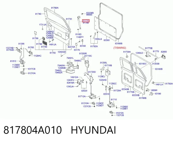 Амортизатор багажника 817804A010 Hyundai/Kia