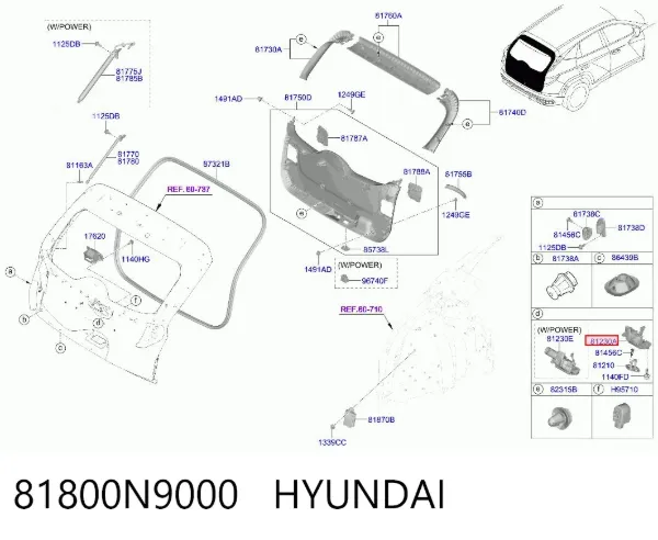 Замок багажника 81800N9000 Hyundai/Kia