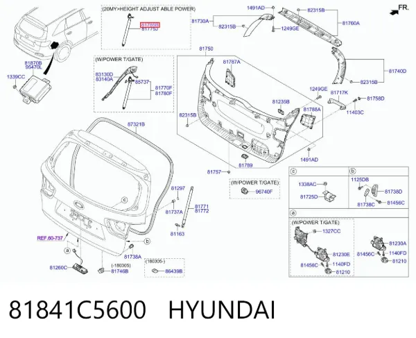 Амортизатор багажника 81841C5600 Hyundai/Kia
