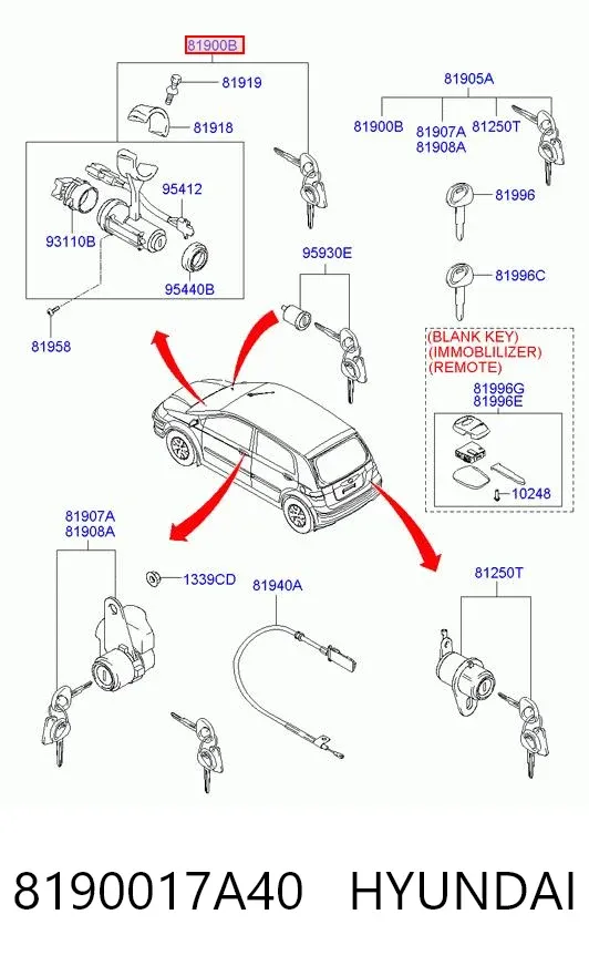 Замок запалювання Hyundai Getz 
