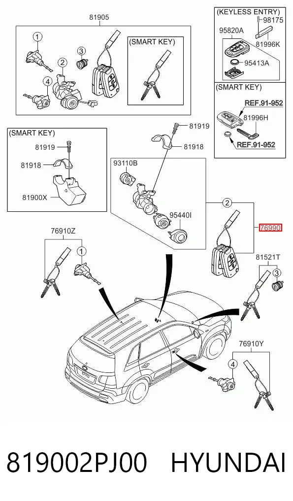 Замок запалювання KIA Sorento II
