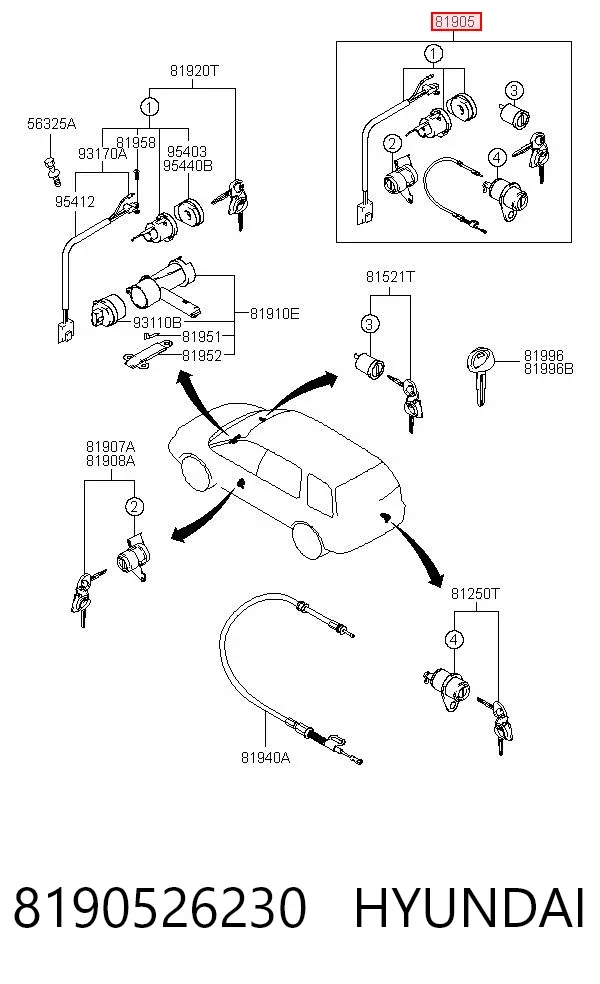  8190526230 Hyundai/Kia