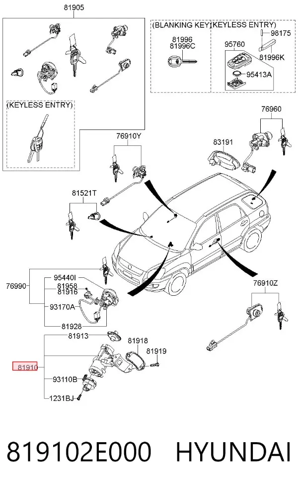 Замок запалювання KIA Sportage II