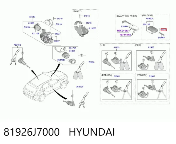  81926J7000 Hyundai/Kia