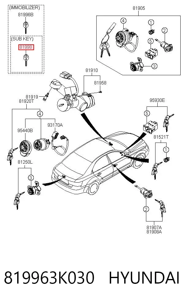  819963K030 Hyundai/Kia