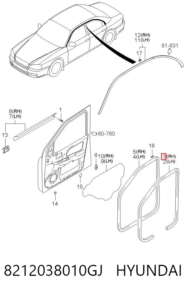  8212038010GJ Hyundai/Kia
