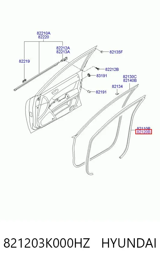  821203K000HZ Hyundai/Kia