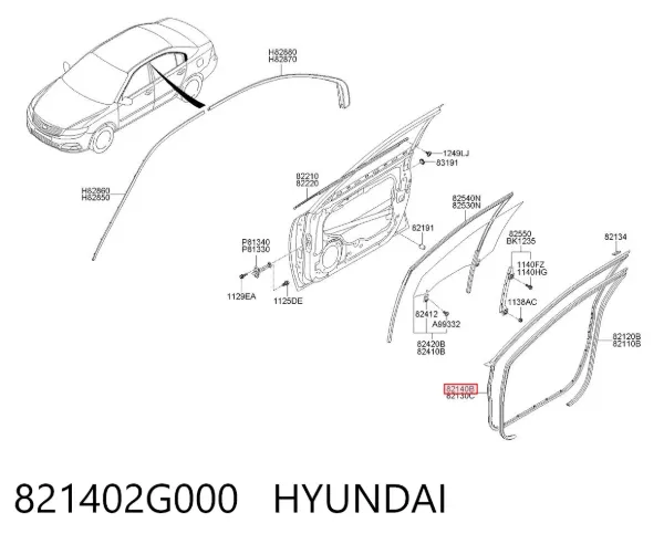  821402G000 Hyundai/Kia
