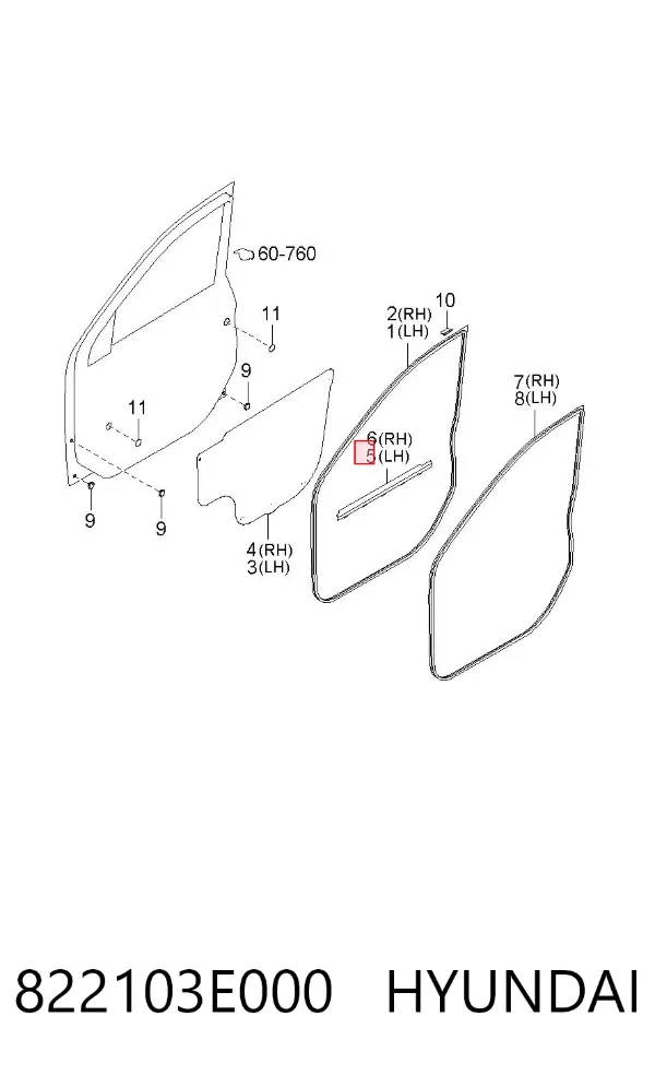  822103E000 Hyundai/Kia