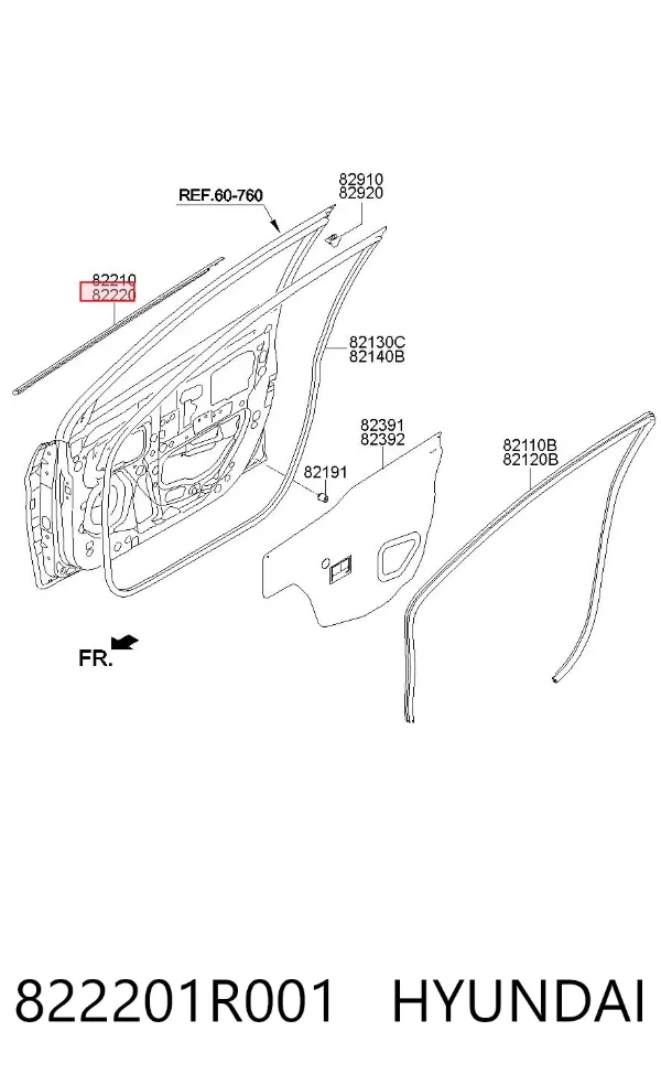  822201R001 Hyundai/Kia