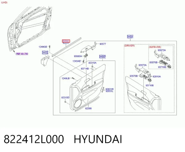 822412L000 Hyundai/Kia