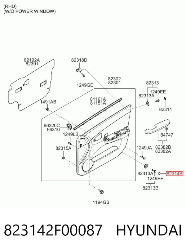  823142F00087 Hyundai/Kia