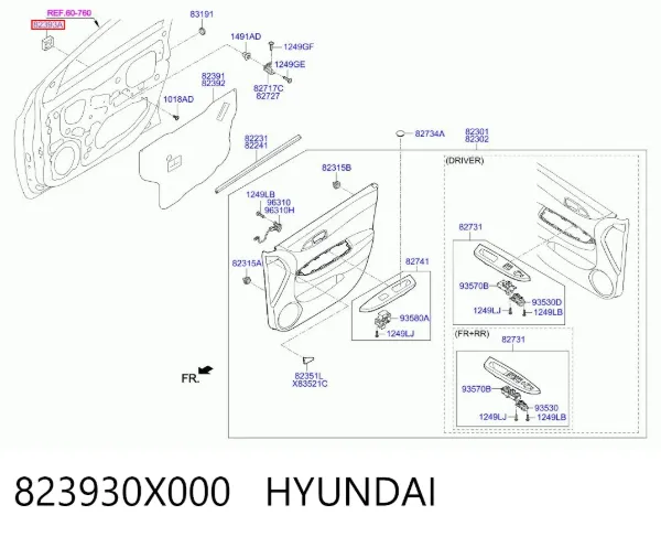  823930X000 Hyundai/Kia
