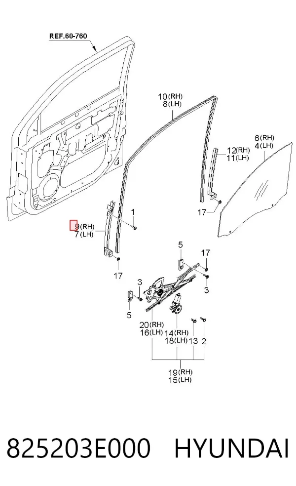  825203E000 Hyundai/Kia