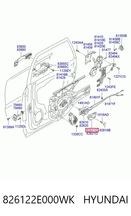  826122E000WK Hyundai/Kia