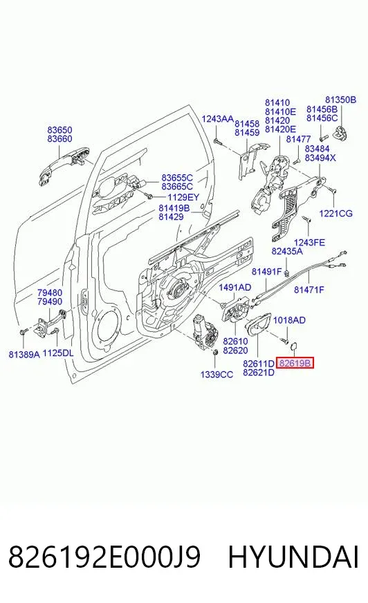  826192E000J9 Hyundai/Kia