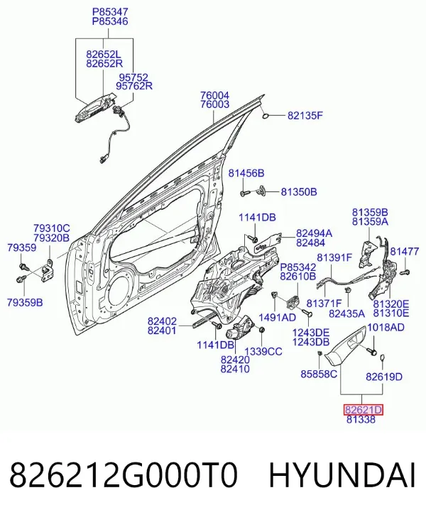  826212G000T0 Hyundai/Kia