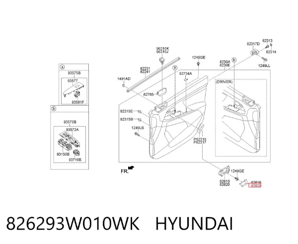  826293W010WK Hyundai/Kia