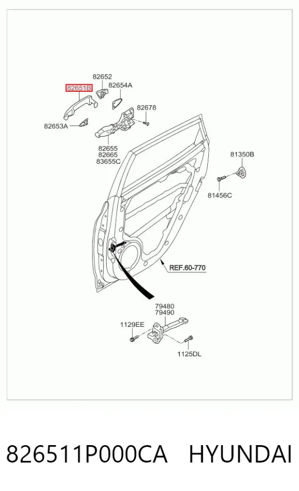  826511P000CA Hyundai/Kia
