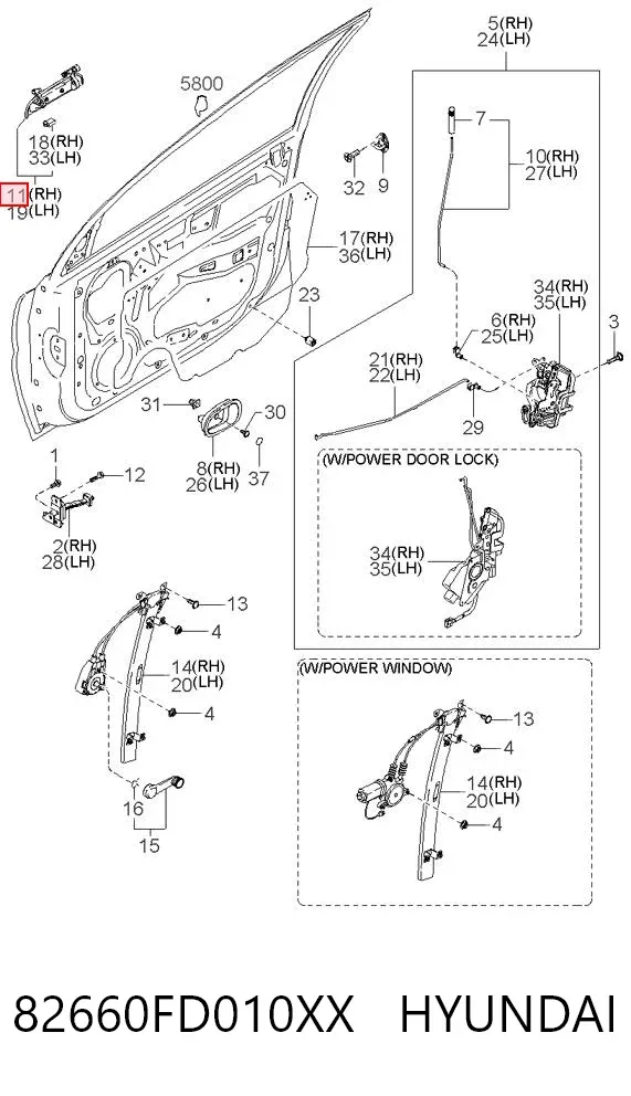  82660FD010XX Hyundai/Kia