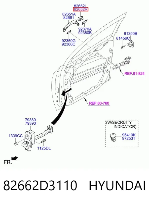  82662D3110 Hyundai/Kia