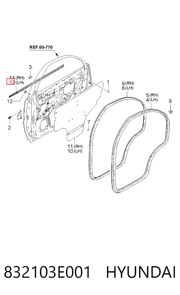  832103E001 Hyundai/Kia