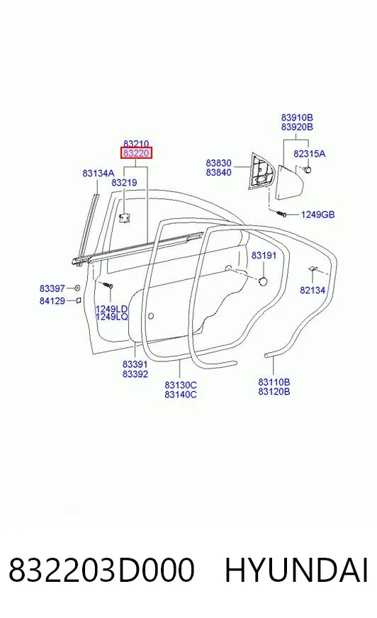  832203D000 Hyundai/Kia
