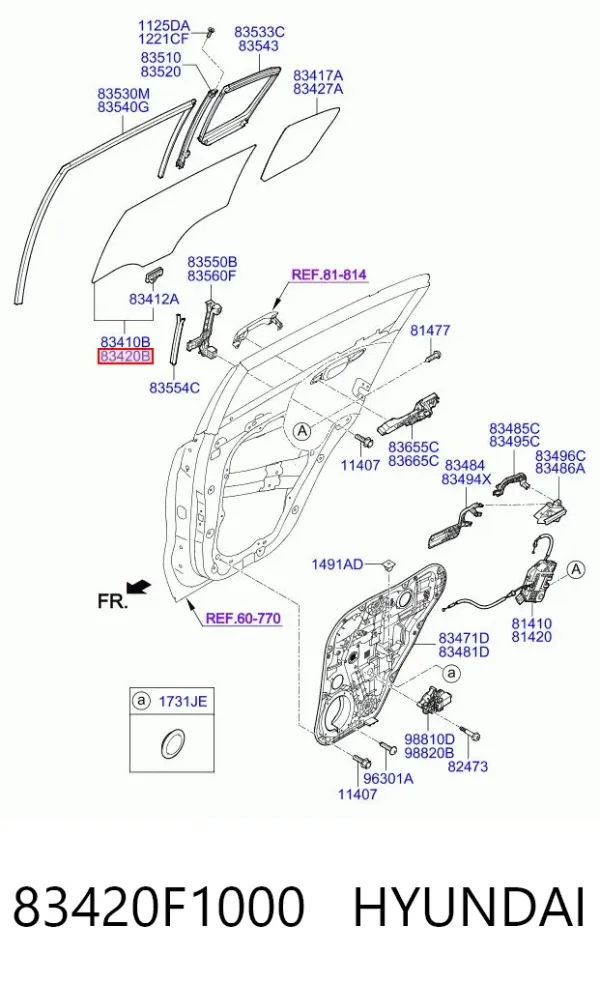Скло задньої двері правої GS4042D304 XYG