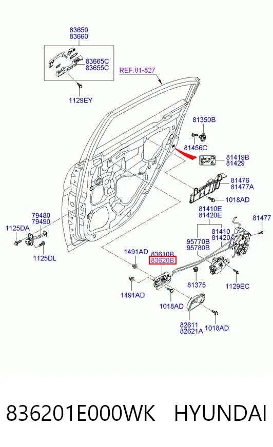  836201E000WK Hyundai/Kia