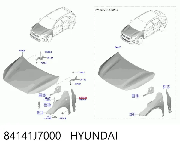  84141J7000 Hyundai/Kia