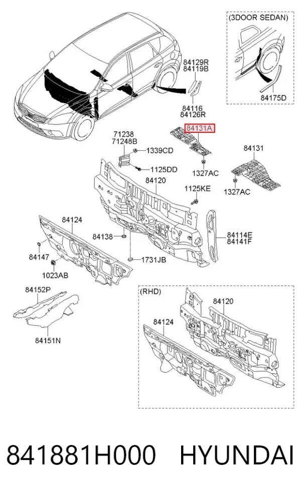  841881H000 Hyundai/Kia