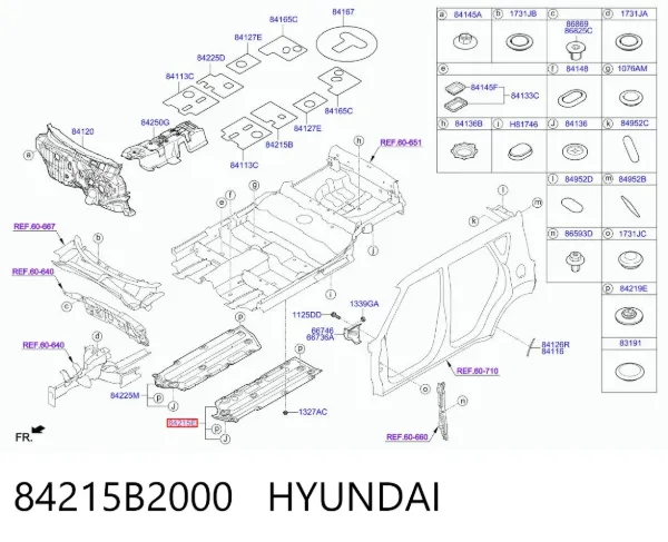 Днище кузова 84215B2000 Hyundai/Kia