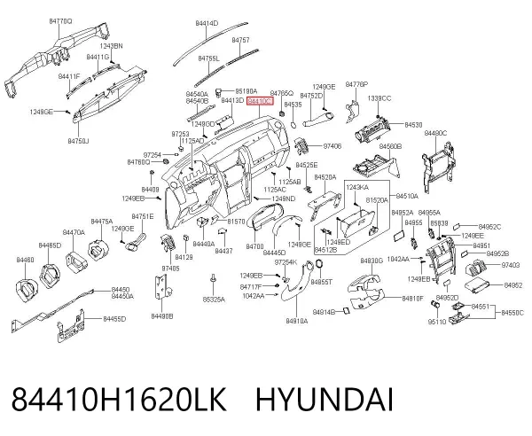 Панель приладів торпеди 84410H1620LK Hyundai/Kia