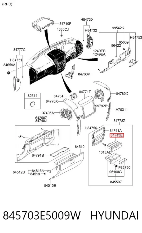  845703E5009W Hyundai/Kia