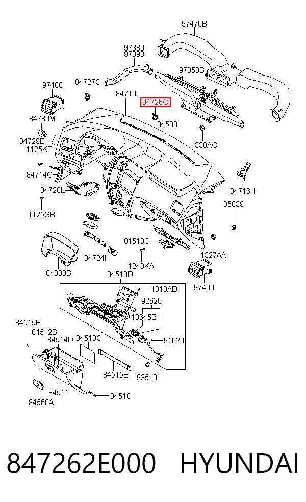  847262E000 Hyundai/Kia