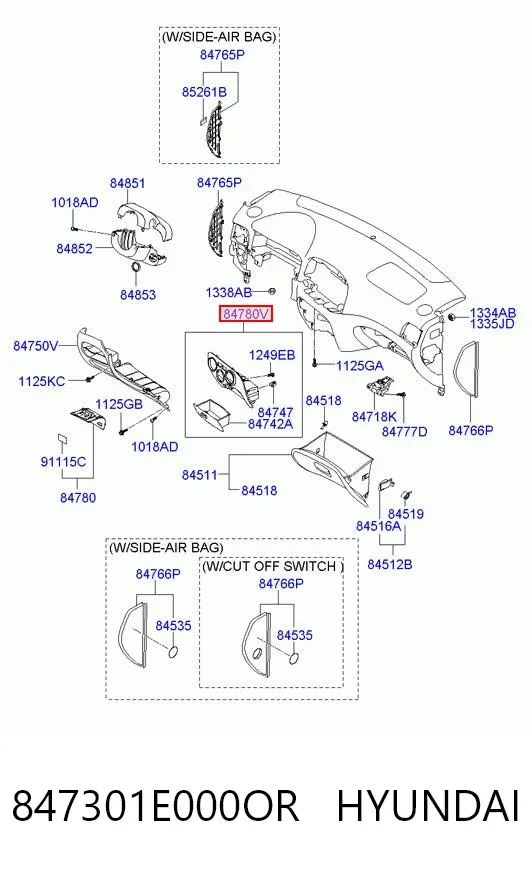  847301E000OR Hyundai/Kia