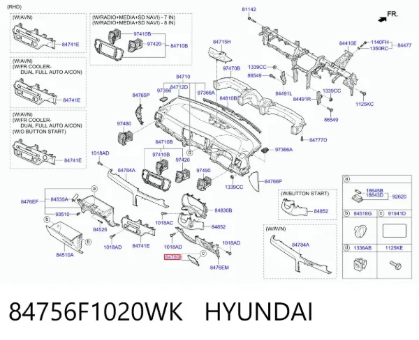  84756F1020WK Hyundai/Kia