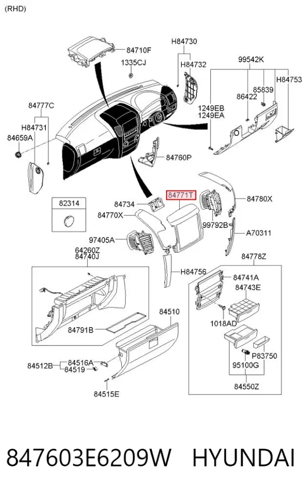  847603E6209W Hyundai/Kia