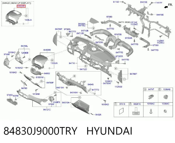 Облицювання щитка приладів "торпедо" 84830J9000TRY Hyundai/Kia