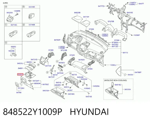 848522Y1009P Hyundai/Kia