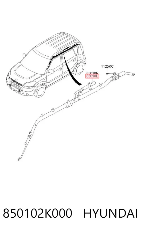 Подушка безпеки, збоку, ліва, AIRBAG 850102K000 Hyundai/Kia