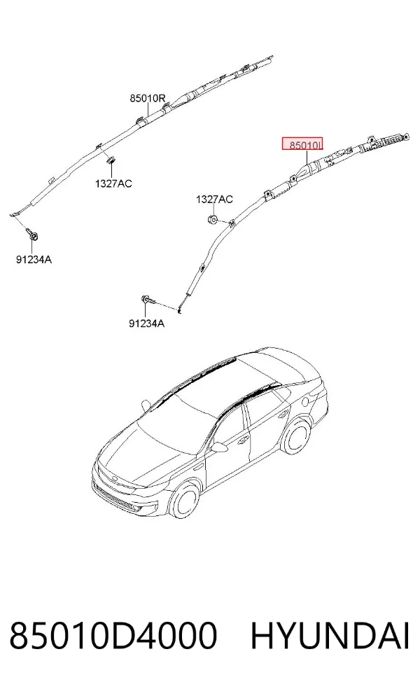 Подушка безпеки, збоку, ліва, AIRBAG 85010D4000 Hyundai/Kia
