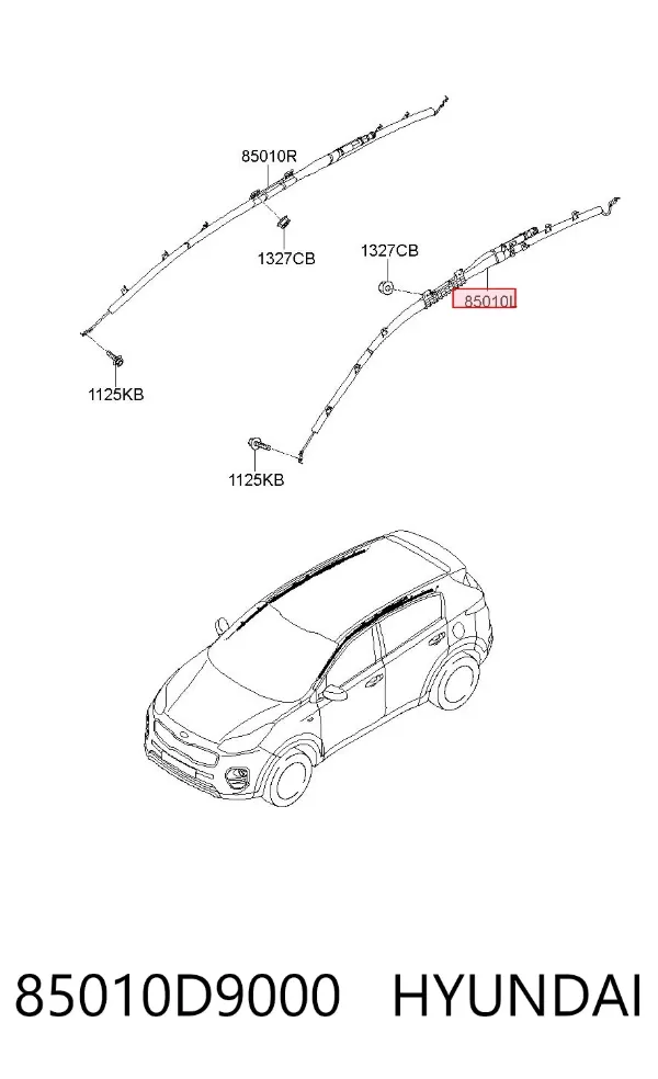 Подушка безпеки, збоку, ліва, AIRBAG 85010D9000 Hyundai/Kia