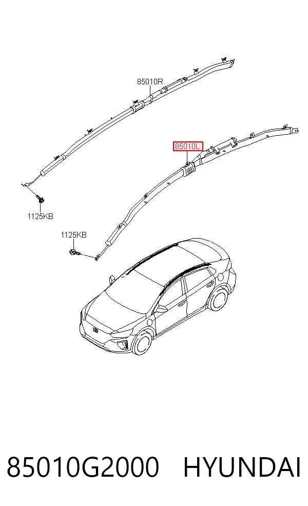 Подушка безпеки, збоку, ліва, AIRBAG 85010G2000 Hyundai/Kia