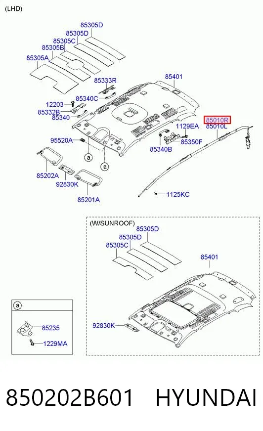 Подушка безпеки, збоку, права, AIRBAG 850202B601 Hyundai/Kia